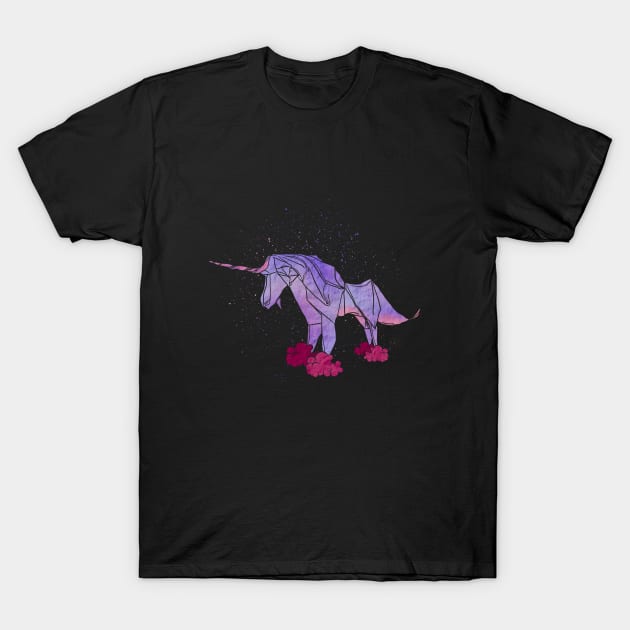 Origami Unicorn T-Shirt by theglaze